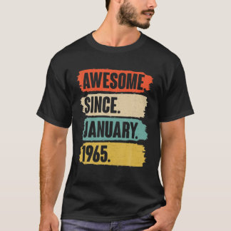 January Birthday Gift Vintage - Awesome Since Janu T-Shirt