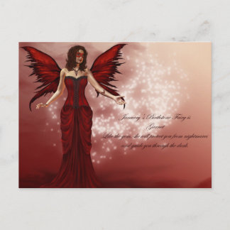 January Birthstone Fairy Postcard Postkarte