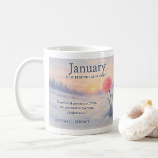 January New Beginning Inspirational Sunrise Kaffeetasse