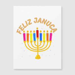 Januca, Feliz Januca, Menorah, Masada, Janucia Magnetkarte