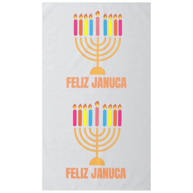 Januca, Happy Januca, Menorah, Masada, Janucia Tischdecke (Vorderseite)