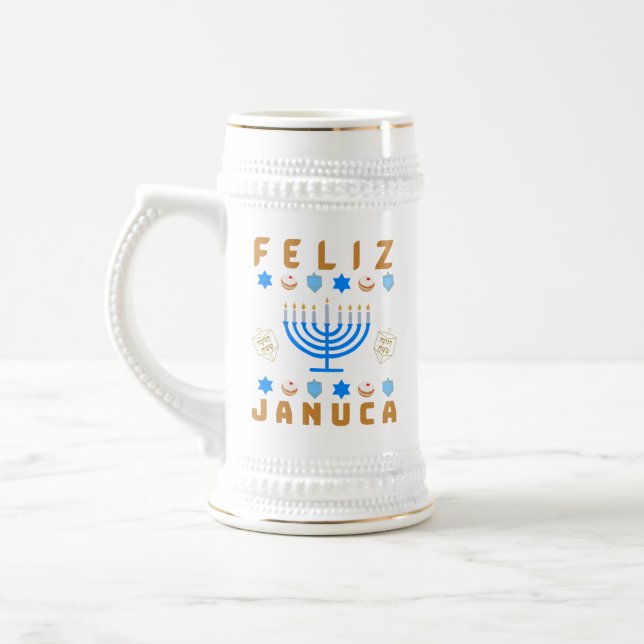Januca Januka Janucia Janukia menorah Sameaj Bierglas (Links)