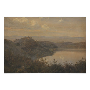 Janus la Cour - Blick auf Castel Gandolfo Fotodruck