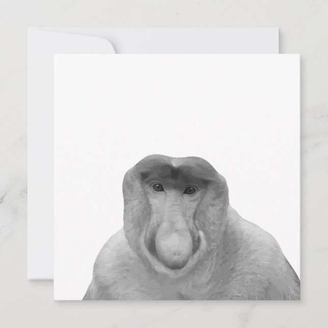 Janusz Meme, Proboscis Monkey, Polak, Pole Janus Dankeskarte (Vorderseite)