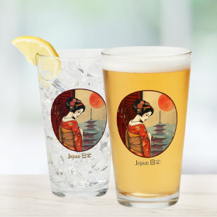 Japan 日 本 Maiko geisha pagoda trinken Glas