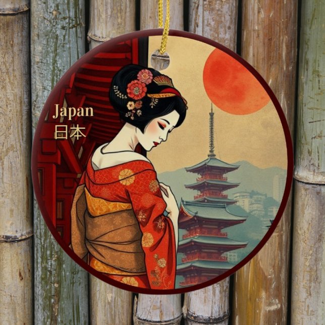 Japan 日 本 Meergeisha pagoda sun Keramik Ornament (Von Creator hochgeladen)