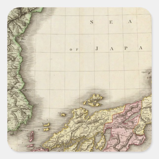 Japan 9 quadratischer aufkleber (Vorderseite)