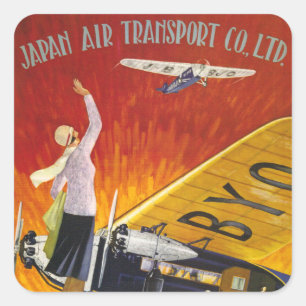 Japan Air Transport Quadratischer Aufkleber