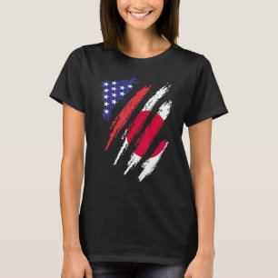 Japan American Grown Flag USA Patriot Erbe Monat T-Shirt