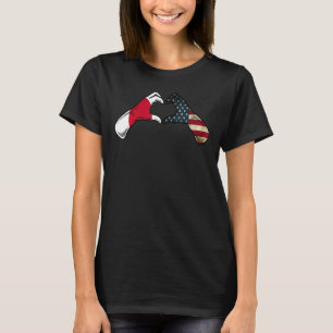 Japan American USA Flag - USA - Jamaikanisches Her T-Shirt