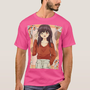 Japan Anime Mask Kitsune Style Samurai Oni Katana  T-Shirt