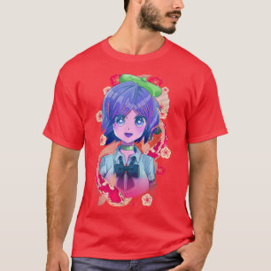 Japan Anime Mask Kitsune Style Samurai Oni Katana T-Shirt