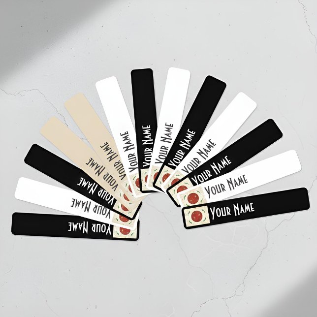 Japan Art Deco Flag | Custom Waterproof Name Label Etiketten (Lifestyle Shot)