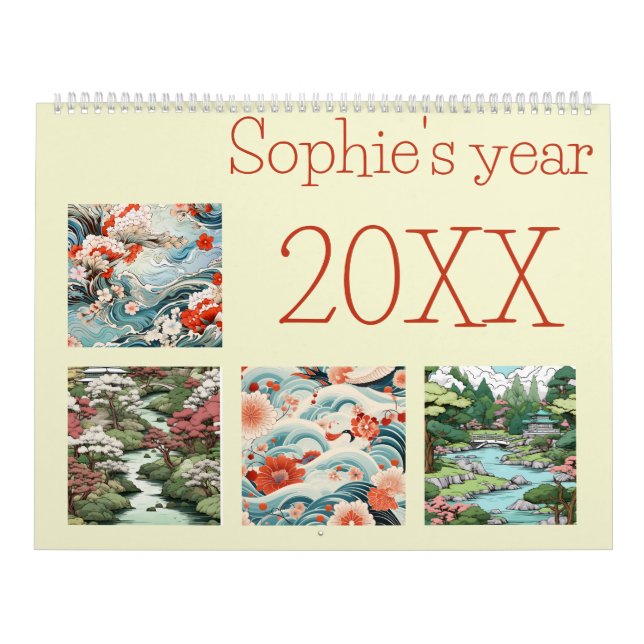 Japan Art Folk Neues Jahr Kalender (Titelbild)