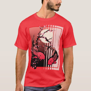 Japan Art Koi p Japanisch Nishikigoi Fisch Cherry  T-Shirt