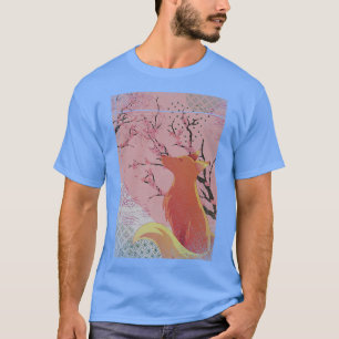 Japan Ästhetik Forest Animal Sakura Cherry Bloss T-Shirt
