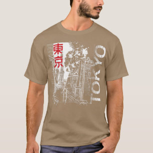 Japan Ästhetische Tokyo Silhouette Retro T-Shirt