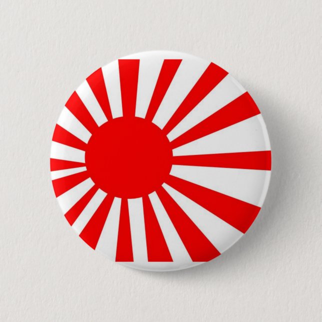 Japan-aufgehende Sonne-Flagge Button (Vorderseite)