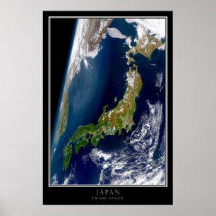 Japan aus dem Weltraum Poster