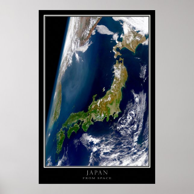 Japan aus dem Weltraum Poster (Vorne)