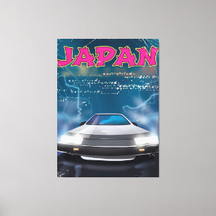 Japan Auto Reiseplakat Leinwanddruck