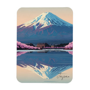 Japan Berg Fuji Fujisan Postkarte Magnet