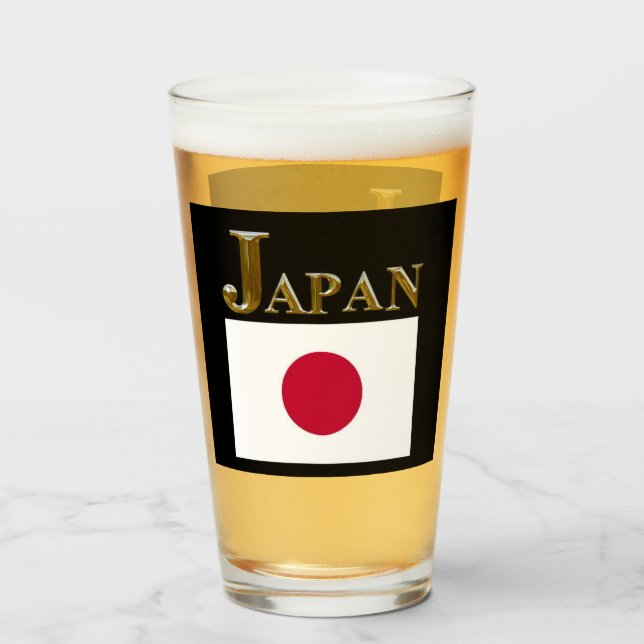 JAPAN BIER GLASS GLAS (Vorne (Gefüllt))