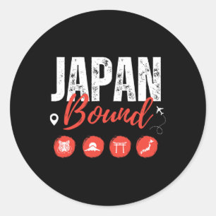 Japan Bound Tokio Reisen Reise-Reise Matching Fa Runder Aufkleber