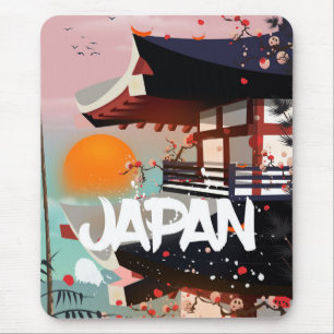 Japan Building Sonnenuntergang Poster Mousepad