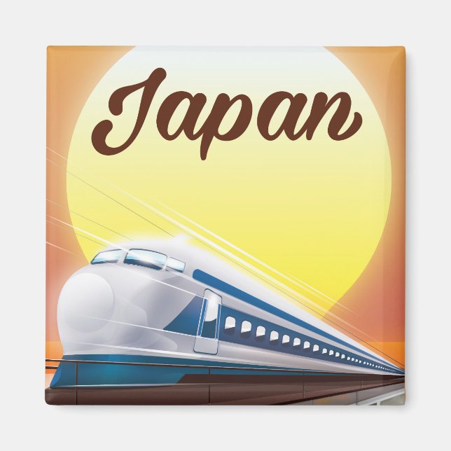 Japan Bullet Train Reiseplakat Magnet (Vorne)