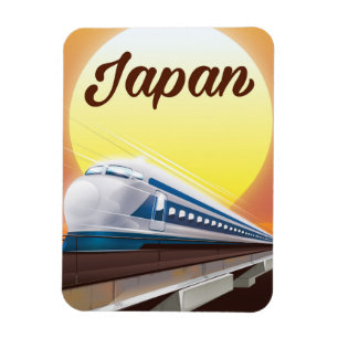 Japan Bullet Train Reiseplakat Magnet