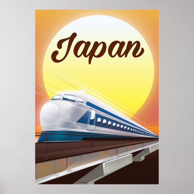 Japan Bullet Train Reiseplakat Poster (Vorne)