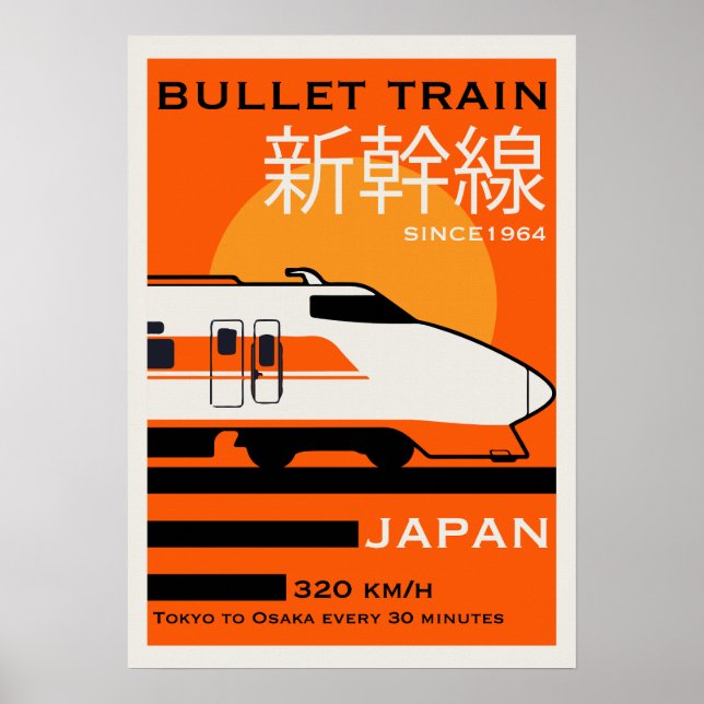 Japan Bullet Train Shinkansen Poster (Vorne)