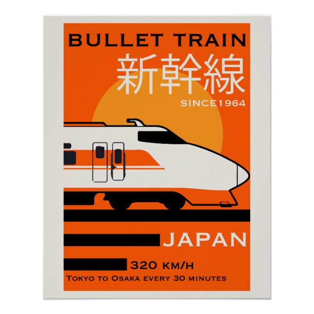 Japan Bullet Train Shinkansen Poster (Vorderseite)
