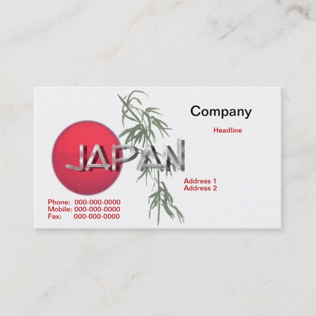 Japan Business Card Visitenkarte (Vorderseite)