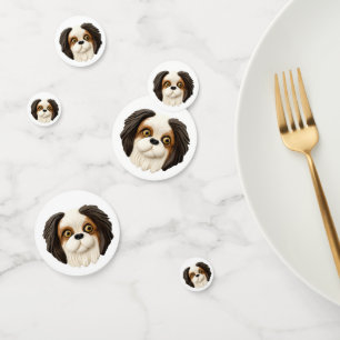 Japan-Chin-Hund 3D inspiriert Konfetti