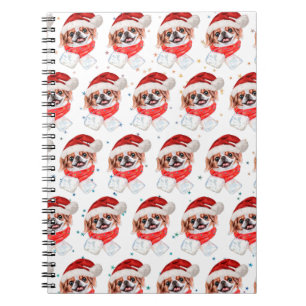Japan-Chin-Hund Christmas Stars Notizblock