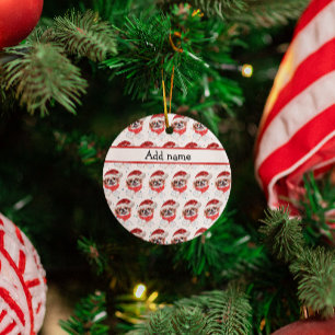 Japan-Chin-Hund Christmas-Sterne Keramik Ornament