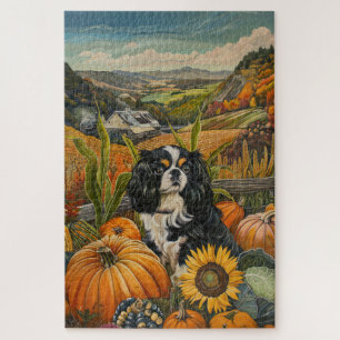 Japan-Chin-Hund Herbsternte Erntedankfest Puzzle