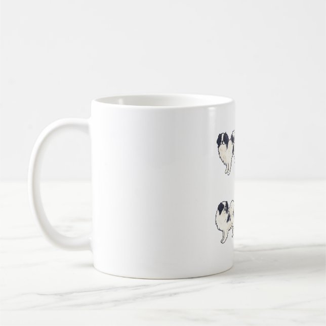 Japan-Chin-Hund Magic Kaffeetasse (Links)