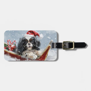 Japan-Chin-Hund Weihnachtsfestlich Gepäckanhänger
