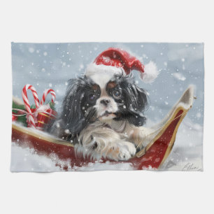 Japan-Chin-Hund Weihnachtsfestlich Geschirrtuch