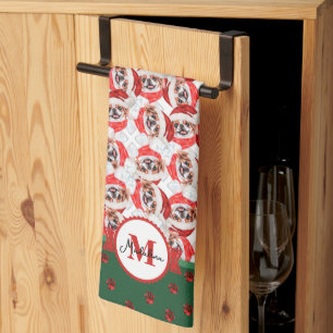 Japan-Chin-Muster-Monogramm-Weihnachten-Hund Geschirrtuch