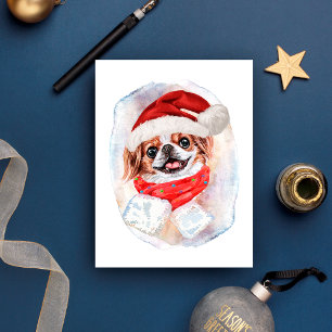 Japan-Chin-Weihnachtsgeschenke für Hunde-Liebhaber Feiertagspostkarte
