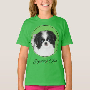 Japan-Chin-Welpen-Malerei - Originale Hunde-Kunst T-Shirt