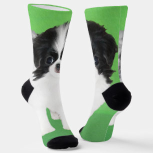 Japan-Chin-Welpenmalerei - Hundekunst Socken
