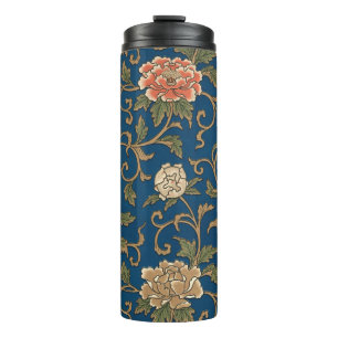 Japan-Chrysanthemen-Druck im Vintage-Stil Thermosbecher