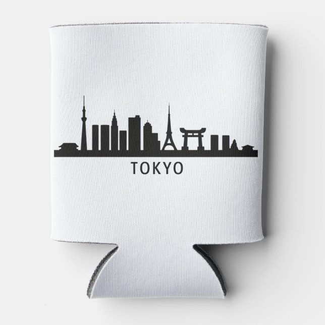 Japan Cityscape Travel | Tokyo Skyline Silhouette Dosenkühler (Vorderseite)
