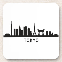 Japan Cityscape Travel | Tokyo Skyline Silhouette Getränkeuntersetzer