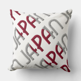 Japan Country Flag Farben Typografie Souvenir Kissen